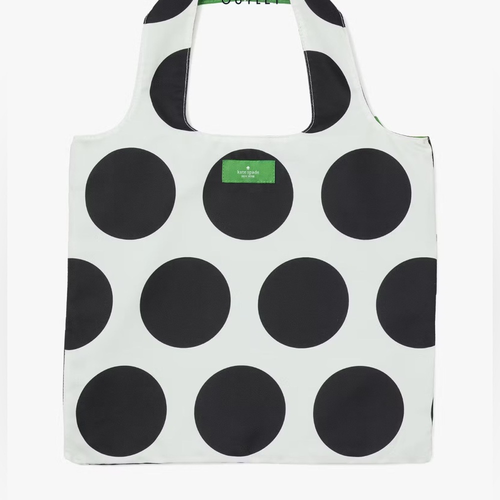 Kate Spade Black and White Polka Dot Reversible Tote Bag - Picture 2 of 6